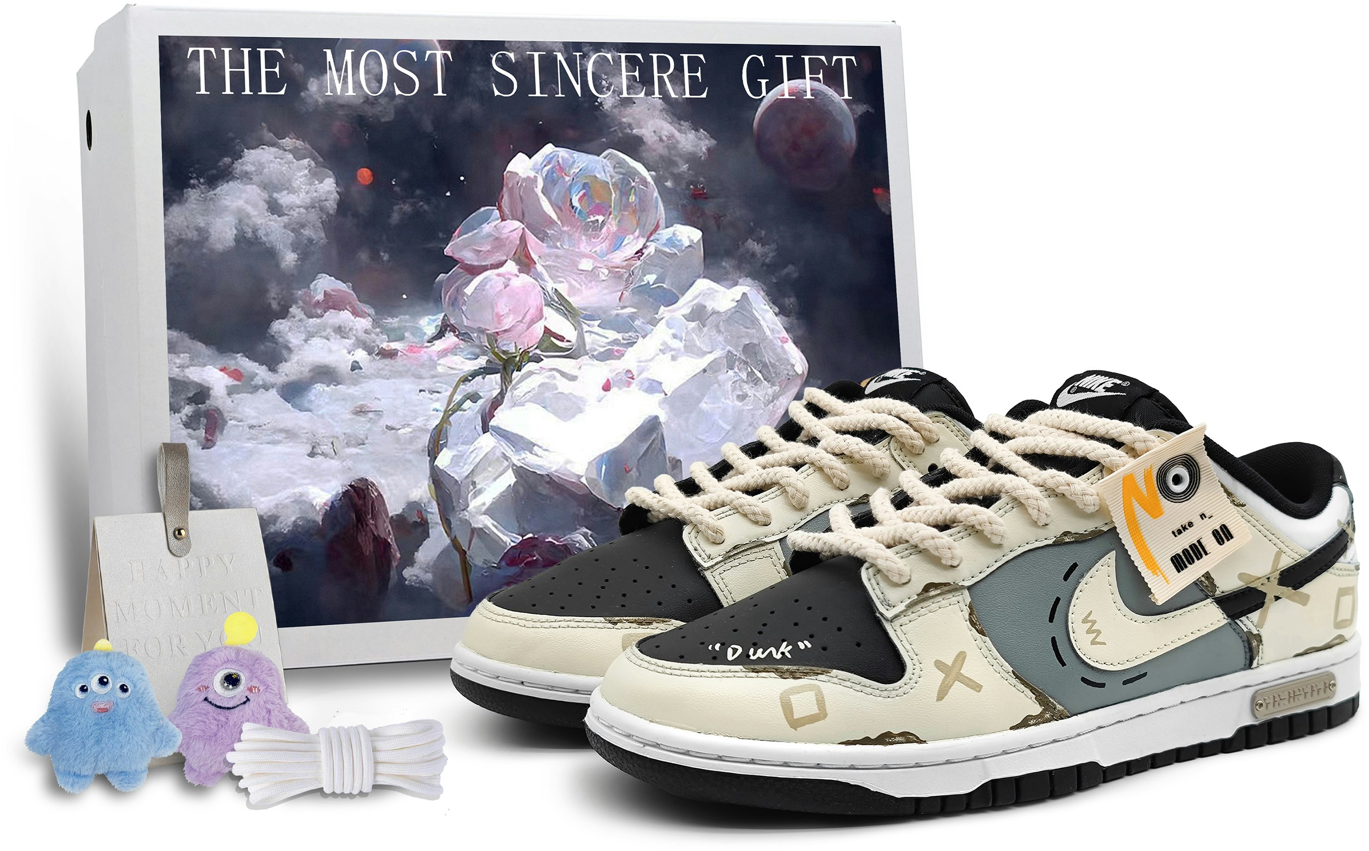 custom-shoes-women-nike-dunk-low-graffiti-cream-black