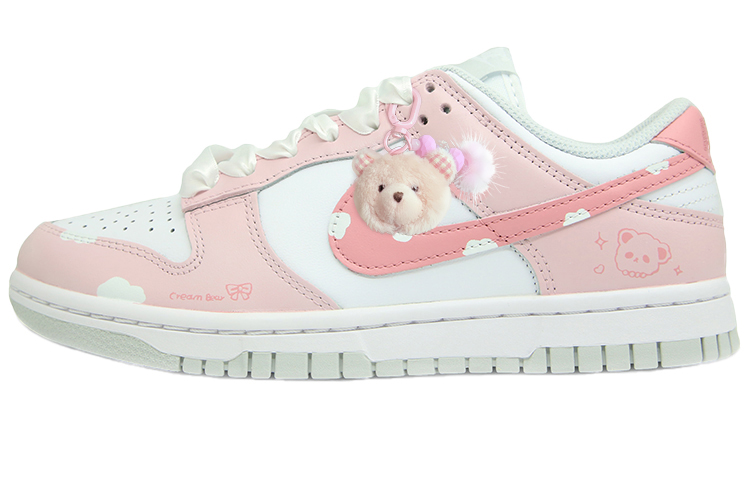 Buy 【定製球鞋】Nike Dunk 塗鴉日記 復古 可愛 清新 少女風 防滑減震耐磨輕便 低筒 板鞋 女款 粉白