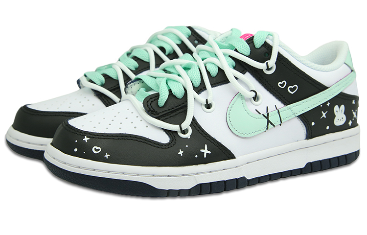 Shop (W) [Sneakers Custom] Nike Dunk Low 'Graffiti Diary Hijau Putih' FB9109-401（Team175）