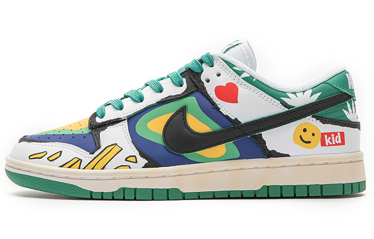 Buy (W) [Kasut Tersuai] Nike Dunk Low 'Grafiti Kentang Goreng Senyum Imej Terma Mahkota' DD1503-112(TeamB-女款热成像白绿)