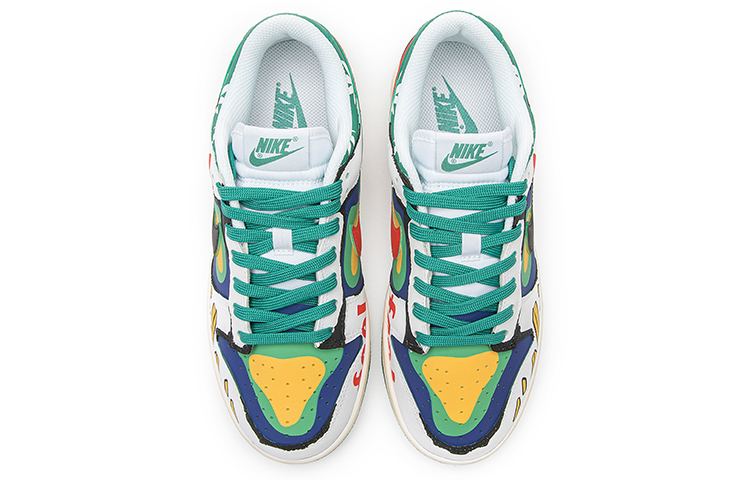 Shop (W) [Kasut Tersuai] Nike Dunk Low 'Grafiti Kentang Goreng Senyum Imej Terma Mahkota' DD1503-112(TeamB-女款热成像白绿)