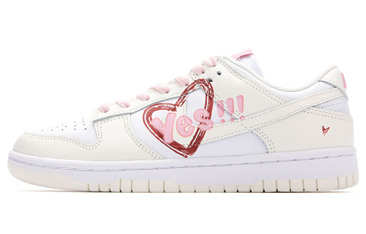 Buy (W) 나이키 덩크 로우 '그라피티 걸 화이트 핑크 옐로우' (커스텀) DD1503-121(Team18-Dunk元气爱心Yes)