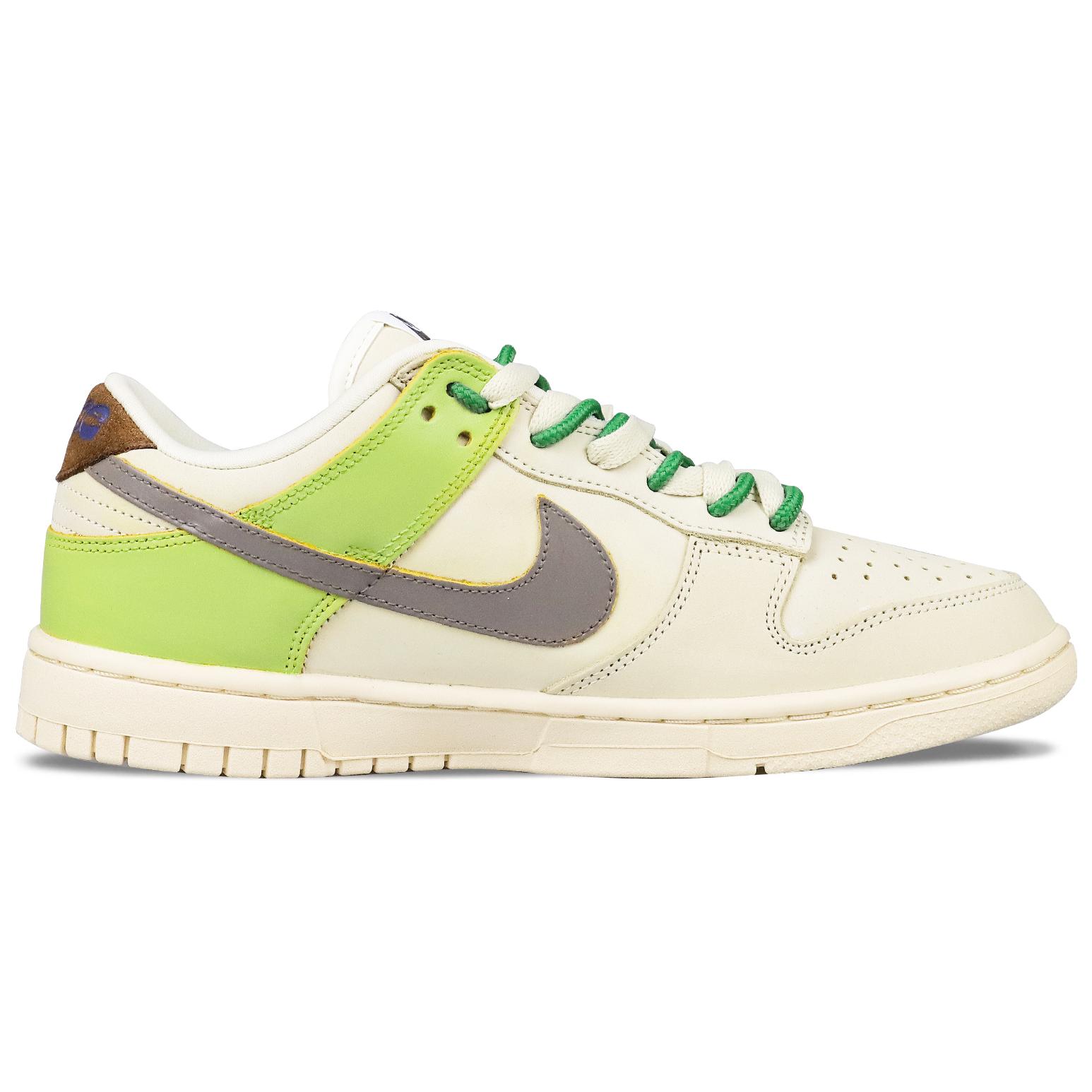 Order 【定製球鞋】Nike Dunk Low 青香蕉 清新乾淨 雙鞋帶 低幫 板鞋 女款 綠棕