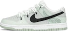 Buy (W) 나이키 덩크 로우 '녹흑 깃털' (Nike Dunk Low 'Green Black Feather') DN1431-102(TeamA-DK女羽毛绿黑S-BOX)