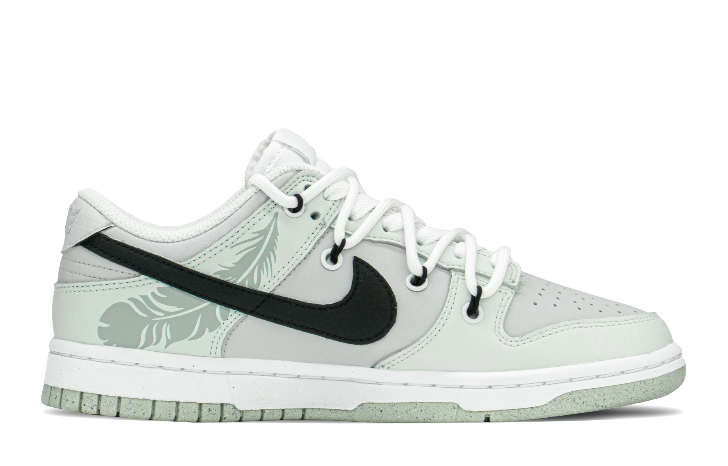 Order (W) 나이키 덩크 로우 '녹흑 깃털' (Nike Dunk Low 'Green Black Feather') DN1431-102(TeamA-DK女羽毛绿黑S-BOX)