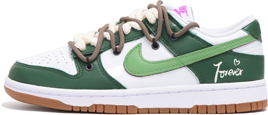 (W) 【カスタムシューズ】(女性用)ナイキ ダンク ロー「グリーンレターズ」 FD9922-151(Team59-女款绿字母) Buy (W) 【カスタムシューズ】(女性用)ナイキ ダンク ロー「グリーンレターズ」 FD9922-151(Team59-女款绿字母)