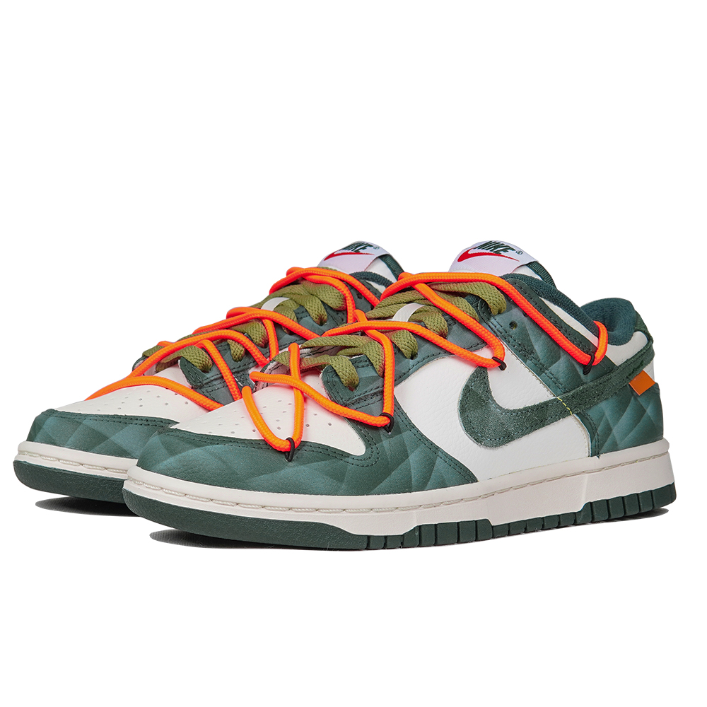Lookbook (W) [Sepatu Kustom] Nike Dunk Low 'Kekacauan Marmer Hijau' FD0350-133(TeamP-女款浑沌点阵绿色)