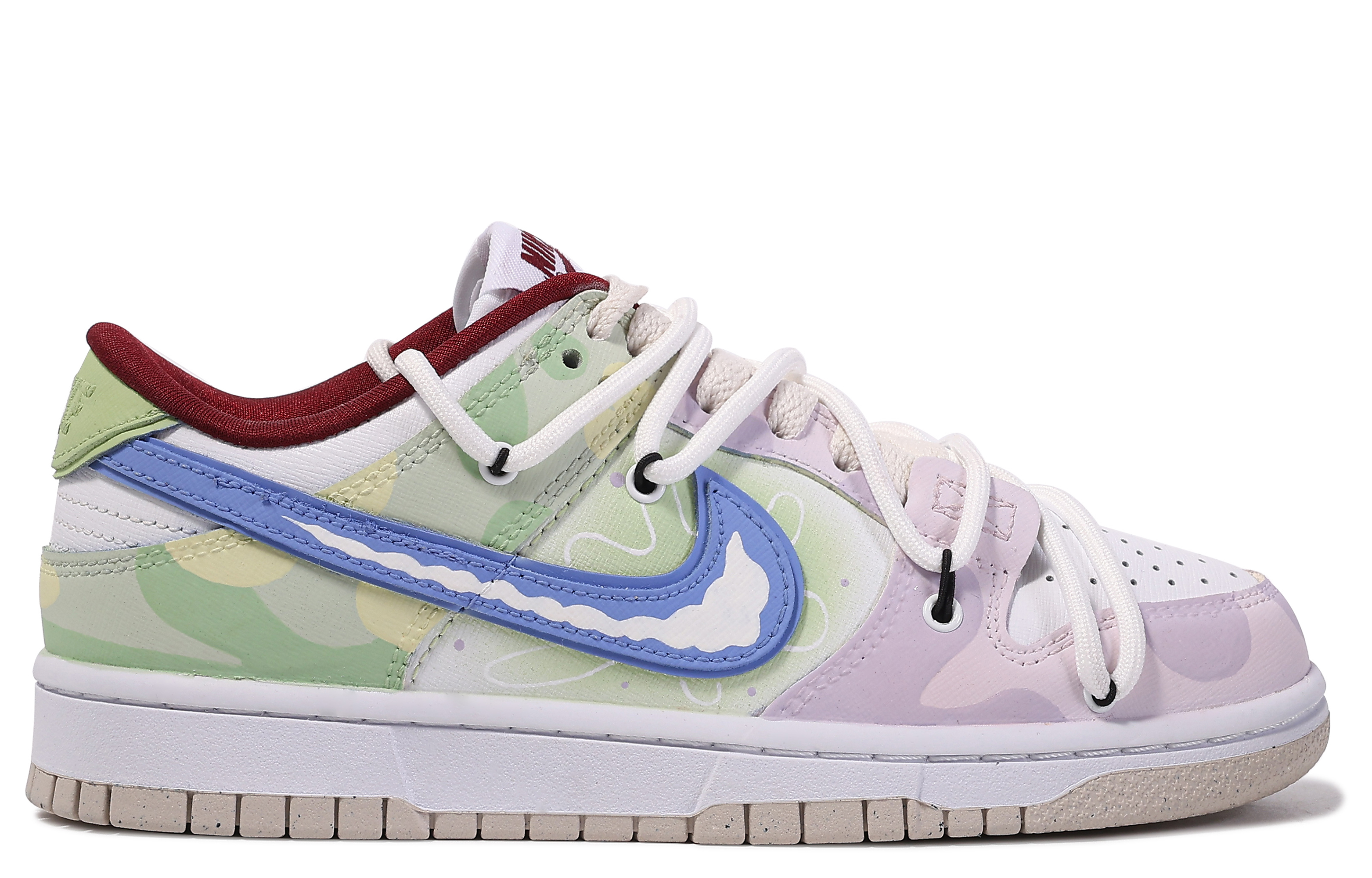 Lookbook (W) 【定制鞋】耐克Dunk Low '绿野花' DV1160-100(TeamM-绿野FLOWER)