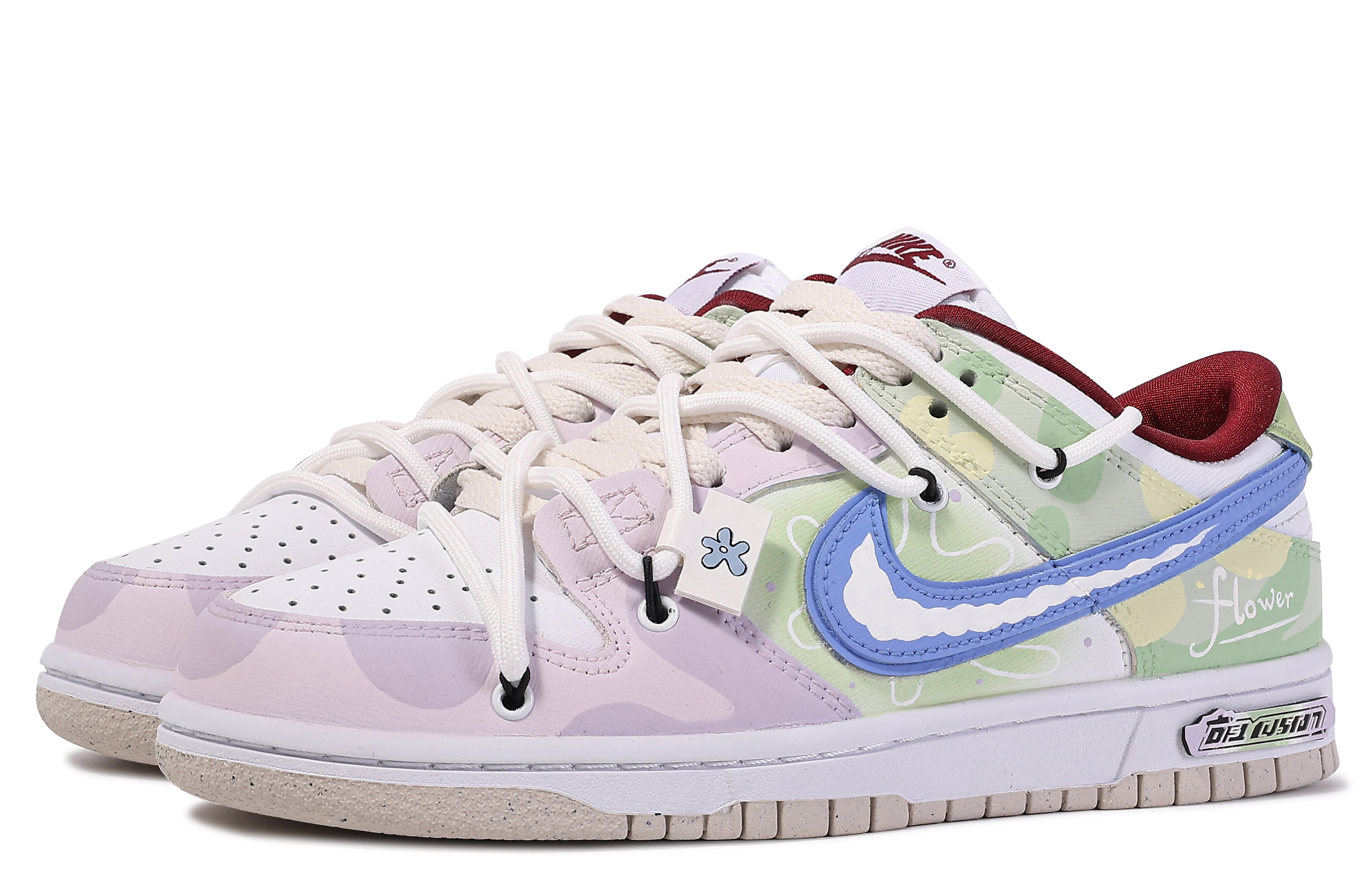Shop (W) 【定制鞋】耐克Dunk Low '绿野花' DV1160-100(TeamM-绿野FLOWER)