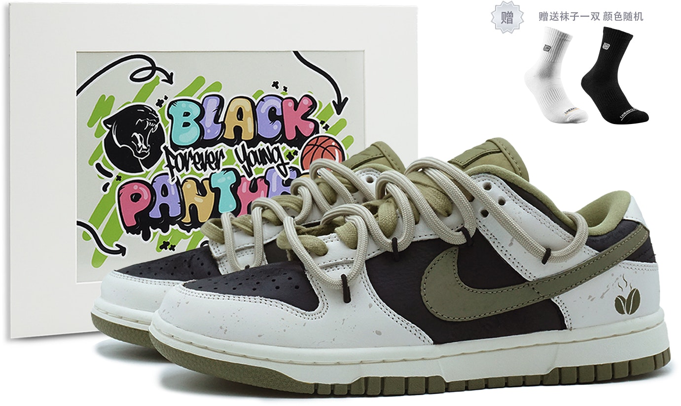custom-shoes-women-nike-dunk-low-green-mocha-christmas