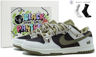 【訂製球鞋】 Nike Dunk Low 冰美式 高街戶外 聖誕主題 摩卡 小眾穿搭 黑豹復古 低筒 板鞋 女款 綠色 Order 【訂製球鞋】 Nike Dunk Low 冰美式 高街戶外 聖誕主題 摩卡 小眾穿搭 黑豹復古 低筒 板鞋 女款 綠色
