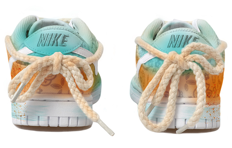 Purchase 【定制球鞋】 Nike Dunk Low ESS 腰果花 小清新 仿旧風 麻繩 低筒 板鞋 女款 綠橙