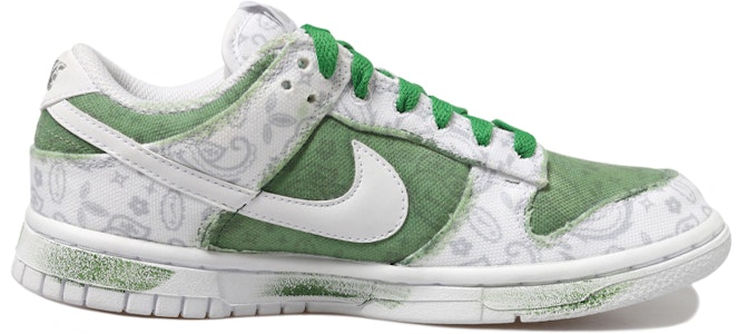 (W) 나이키 덩크 로우 '그린 페이즐리' (커스텀) DJ9955-100(Team拾玖-女款白绿腰果花QD) Order (W) 나이키 덩크 로우 '그린 페이즐리' (커스텀) DJ9955-100(Team拾玖-女款白绿腰果花QD)
