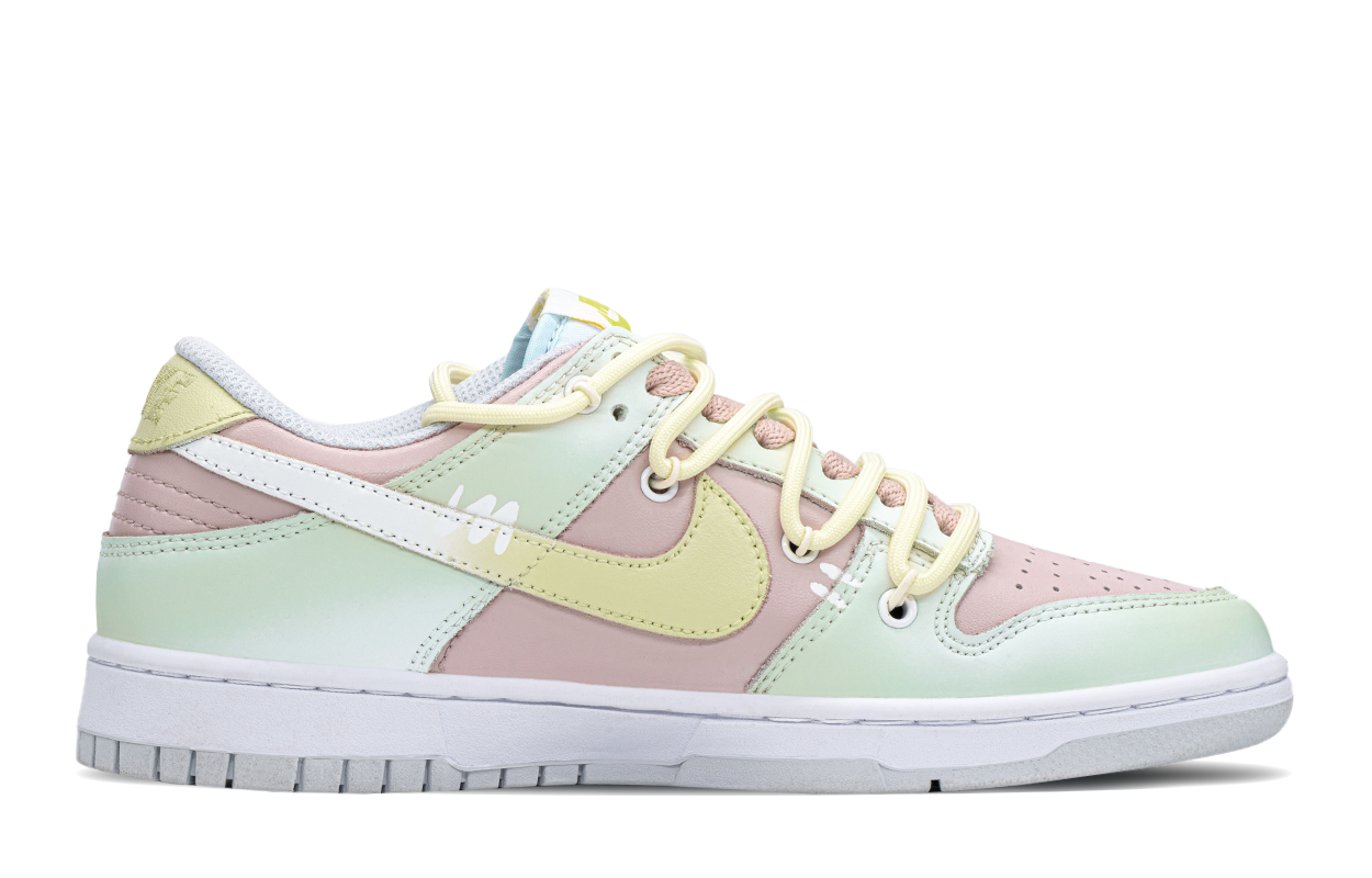 Lookbook (W) [定制鞋款] 耐克Dunk Low“绿粉” FB9109-100(TeamA-花期)