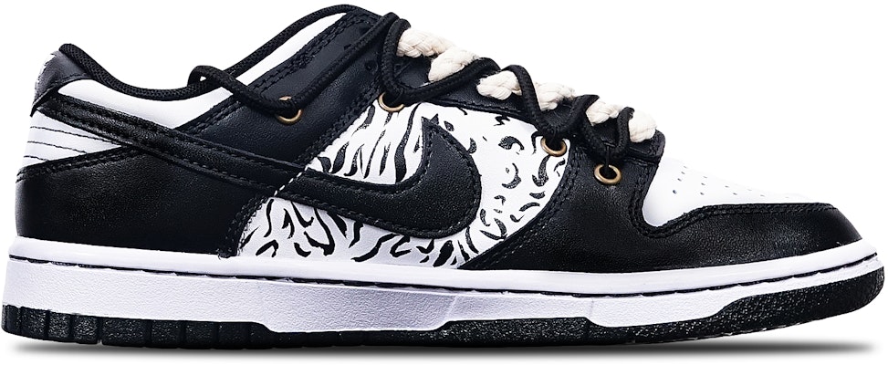 【定製球鞋】 Nike Dunk Low Green Strike 手繪噴 虎年限定 虎紋 Vibe風格 復古休閒 低幫 板鞋 女款 黑白 Order 【定製球鞋】 Nike Dunk Low Green Strike 手繪噴 虎年限定 虎紋 Vibe風格 復古休閒 低幫 板鞋 女款 黑白