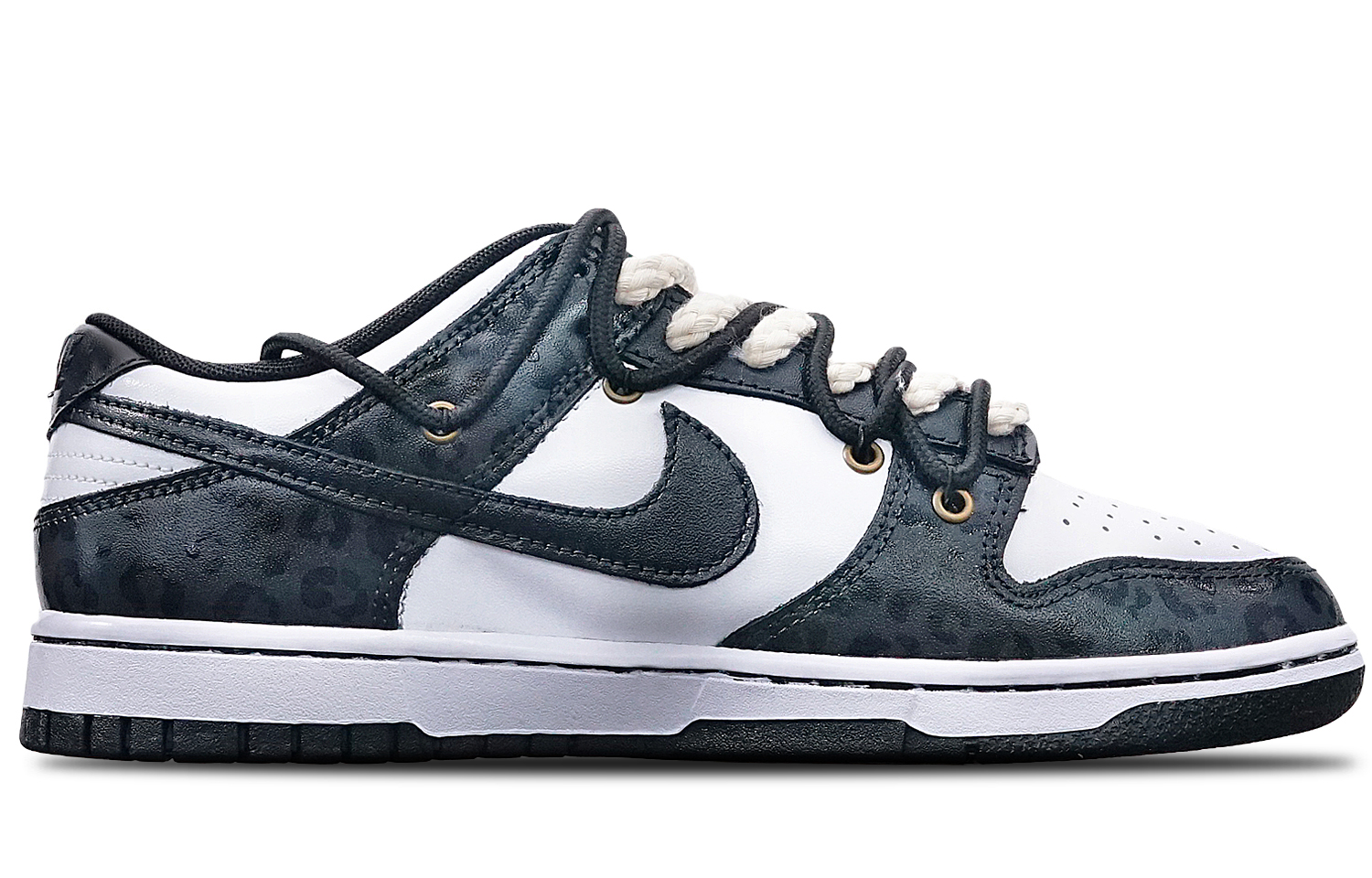 Order (W) [Kasut Tersuai] Nike Dunk Rendah 'Green Strike Leopard Vibe' DD1503-106(TeamT-豹纹暗花黑白熊猫)