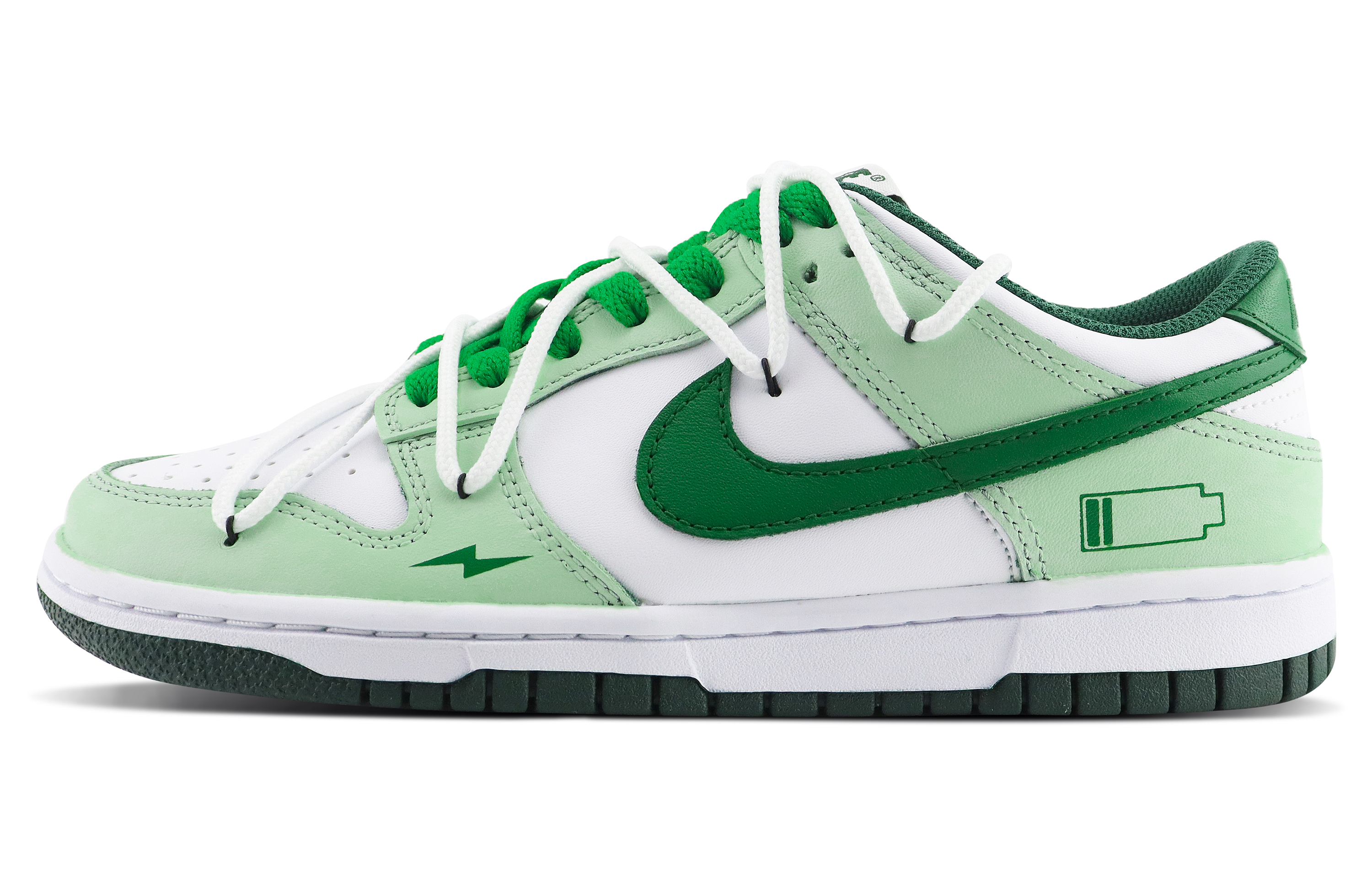 Buy (W) 【カスタムシューズ】ナイキ ダンク ロー「グリーン・ホワイト」 (女性用) CW1590-102(Team119-女款电量不足)