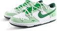 Shop (W) 나이키 덩크 로우 '그린화이트' (커스텀) CW1590-102(Team119-女款电量不足)