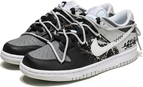 (W) 나이키 덩크 로우 '회색-검정 그라피티' (커스텀) DH9765-102(Team22-女款黑白漫画灰黑) Shop (W) 나이키 덩크 로우 '회색-검정 그라피티' (커스텀) DH9765-102(Team22-女款黑白漫画灰黑)