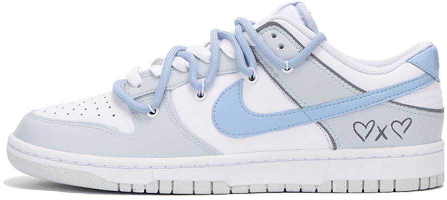 【定製球鞋】Nike Dunk Low 百搭休閒 防滑減震 低筒 板鞋 女款 灰藍 Buy 【定製球鞋】Nike Dunk Low 百搭休閒 防滑減震 低筒 板鞋 女款 灰藍