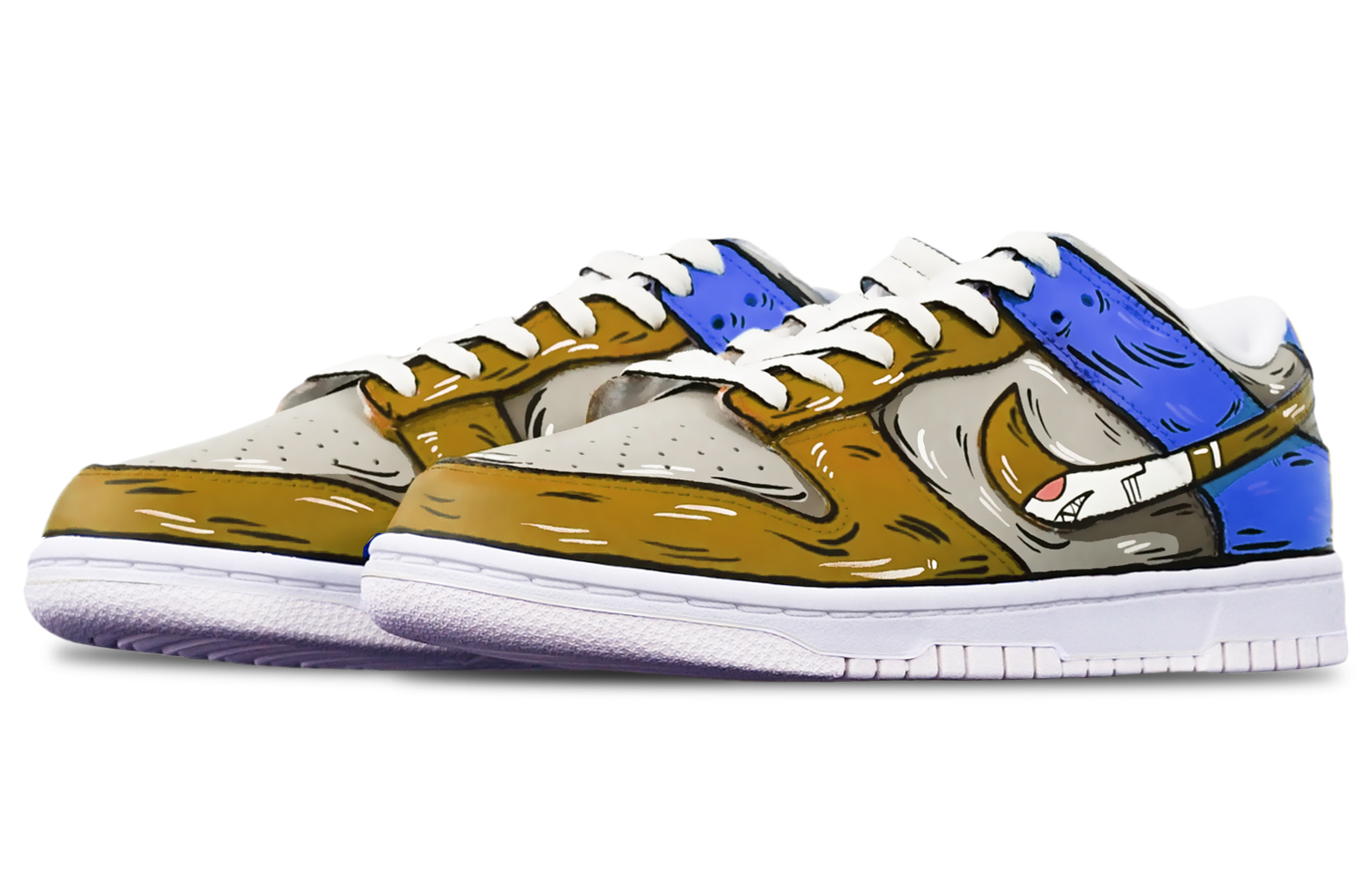 Shop (W) ナイキ ダンク ロー "スケッチ鮫ミサイル" (グレー/茶/青) DH9765-100(TeamT-鲨鱼灰棕蓝女S-BOX)