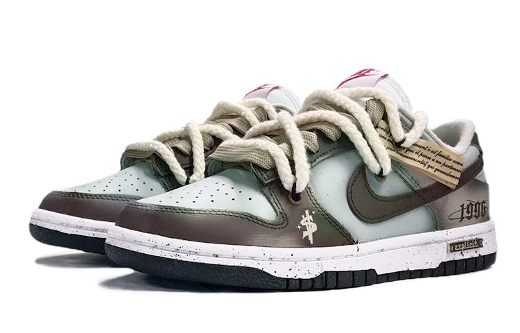 Lookbook (W) [定制鞋款] 耐克Dunk Low '灰棕色货币符号' DQ7576-001(TeamK-金钱芭蕾)