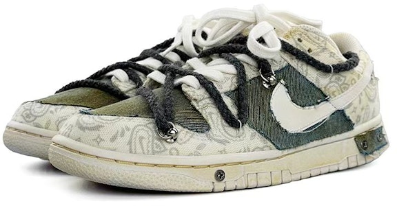 (W) 나이키 덩크 로우 '그레이 데님 고스'(커스텀) DJ9955-100(Team13-牛仔布米灰色) Lookbook (W) 나이키 덩크 로우 '그레이 데님 고스'(커스텀) DJ9955-100(Team13-牛仔布米灰色)