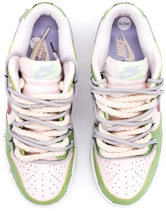 【定製球鞋】Nike Dunk Low “Grey Fog” 中國風 結構鞋帶 青蛇 高街 低幫 板鞋 女款 粉綠 Shop 【定製球鞋】Nike Dunk Low “Grey Fog” 中國風 結構鞋帶 青蛇 高街 低幫 板鞋 女款 粉綠