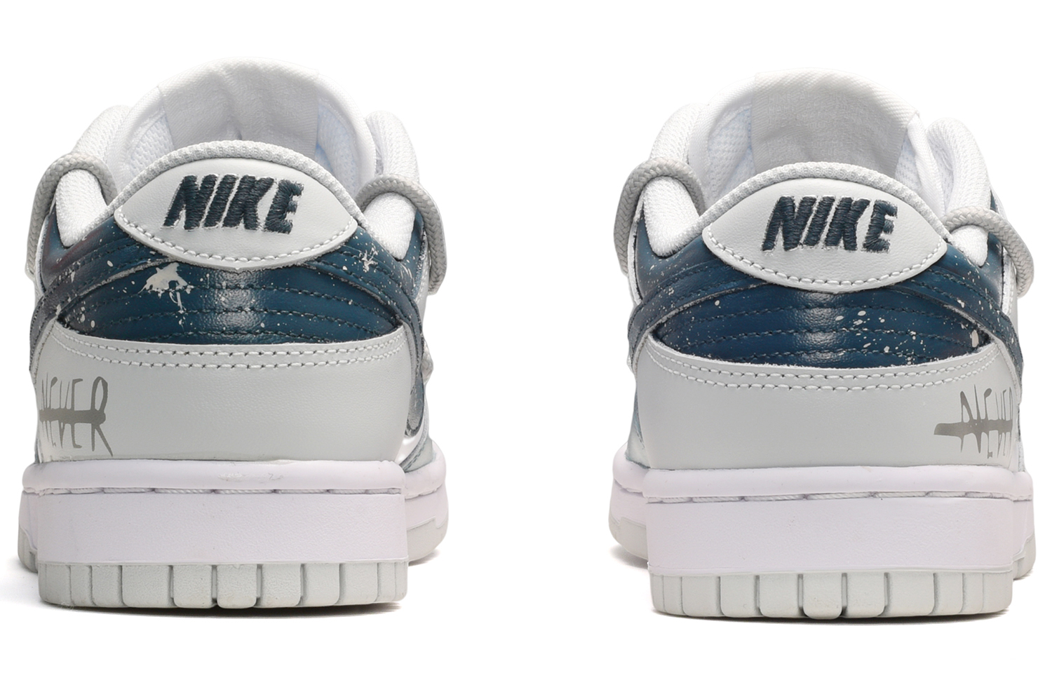 Shop (W) [定制鞋款] 耐克Dunk低帮 '灰色涂鸦' DD1503-103(TeamE-女款灰色涂鸦蓝白灰)