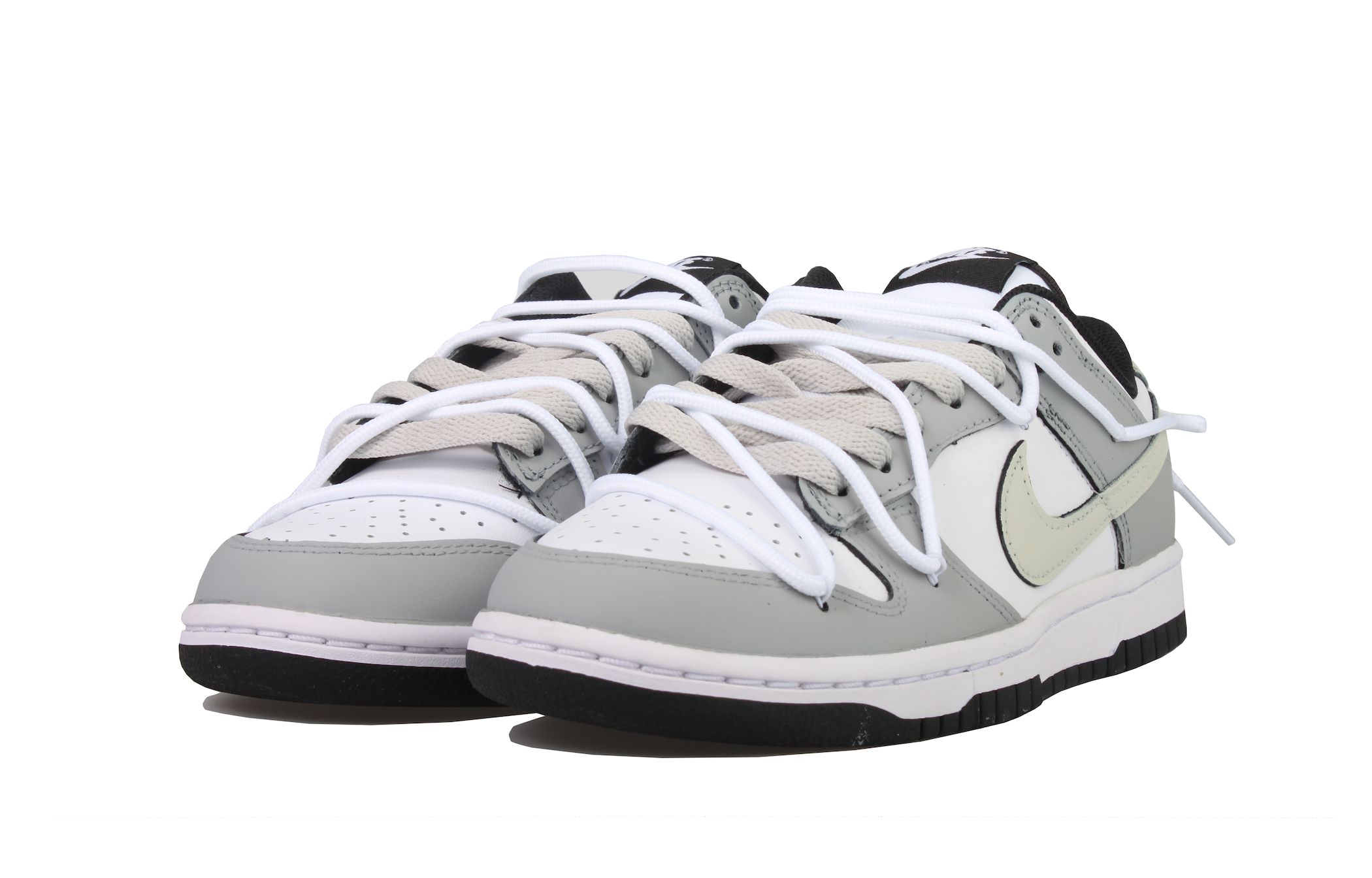 Lookbook (W) [Sepatu Kustom] Nike Dunk Low 'Abu Pigeon' DD1503-101(Team33-女款-灰鸽子-白灰)