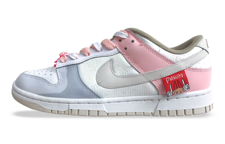 [Custom Shoes] (W) Nike Dunk Low 'Grey Pink'