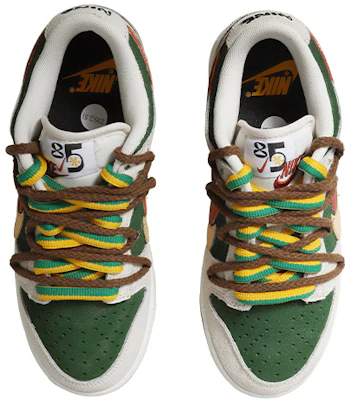 【客製化球鞋】Nike Dunk Low "85" 雙勾 復古Vibe風 解構鞋帶 低筒 板鞋 女款 灰紅綠 Shop 【客製化球鞋】Nike Dunk Low "85" 雙勾 復古Vibe風 解構鞋帶 低筒 板鞋 女款 灰紅綠