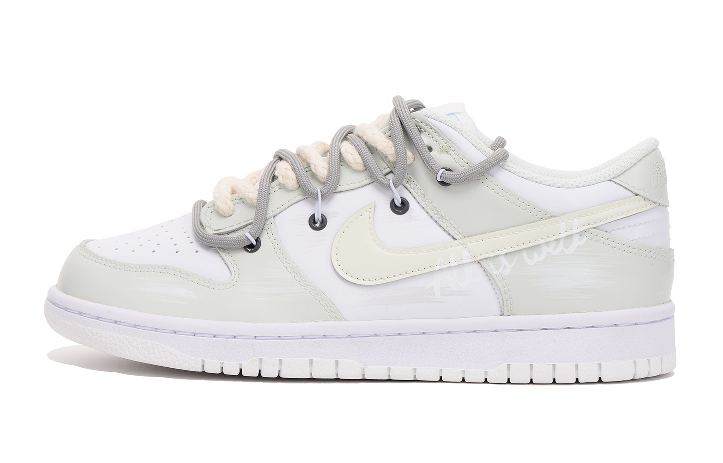 Buy (W) Nike Dunk Low グレーイエロー デコン (Nike Danku Rō Gurēierō Dekon) DD1503-121(Team拾伍-女款字母二做旧SBOX)