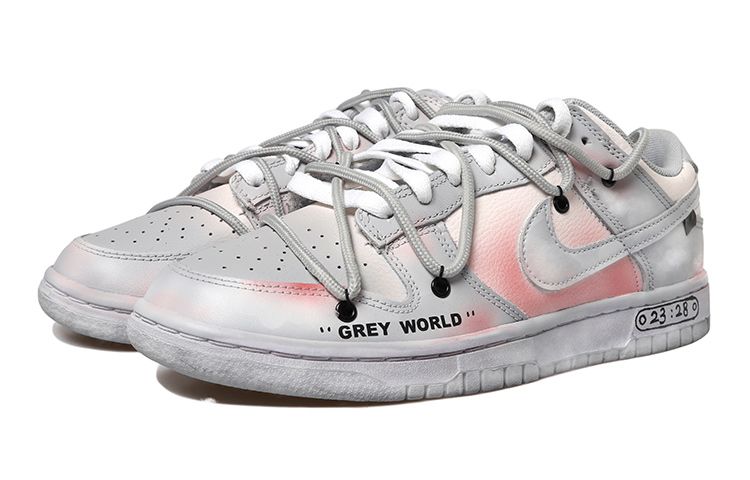 Lookbook (W) 【定制鞋款】耐克Dunk Low '灰色区域粉红色' DH9765-100(Team拾玖-灰色地带女S-BOX)