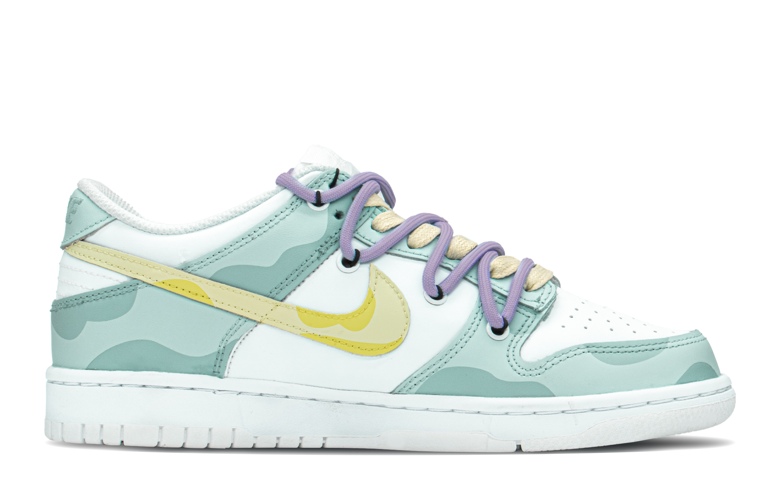 Order (W) [Sepatu Kustom] Nike Dunk Low 'Lukis Tangan Bebek Mandarin Musim Panas' DH9765-100(TeamA-DK鸳鸯蓝星S-BOX)