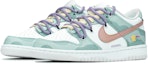 Lookbook 【定制球鞋】Nike Dunk Low (GS) 暑期 手繪噴繪 鴛鴦 特殊禮盒 解構鞋帶 彩虹星星 低幫 板鞋 女款 藍色