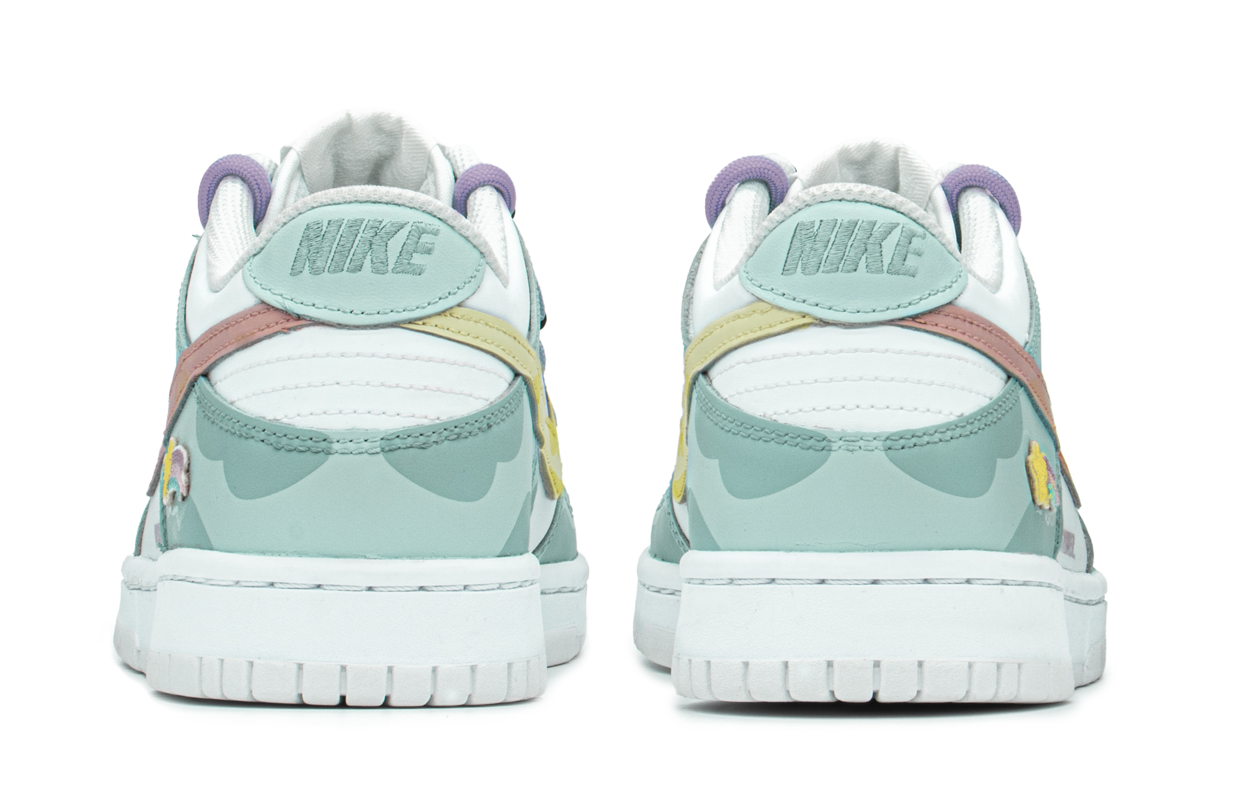 Shop (W) [Sepatu Kustom] Nike Dunk Low 'Lukis Tangan Bebek Mandarin Musim Panas' DH9765-100(TeamA-DK鸳鸯蓝星S-BOX)