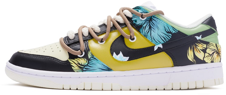 custom-shoes-women-nike-dunk-low-hawaiian-plant-pattern