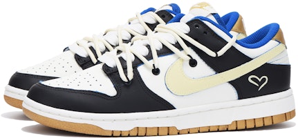 【訂製球鞋】 Nike Dunk Low 禮物 愛心 解構 高街 低幫 板鞋 女款 黑白藍 Lookbook 【訂製球鞋】 Nike Dunk Low 禮物 愛心 解構 高街 低幫 板鞋 女款 黑白藍