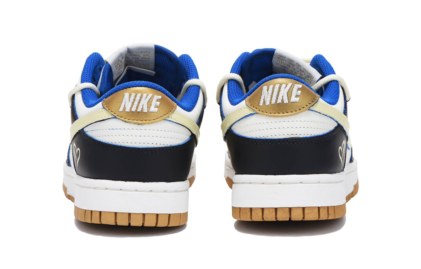 Shop (W) Zapatillas Nike Dunk Low 'Corazón Regalo Negro Blanco Azul' FB7173-141(Team拾伍-女款黑黄爱心)
