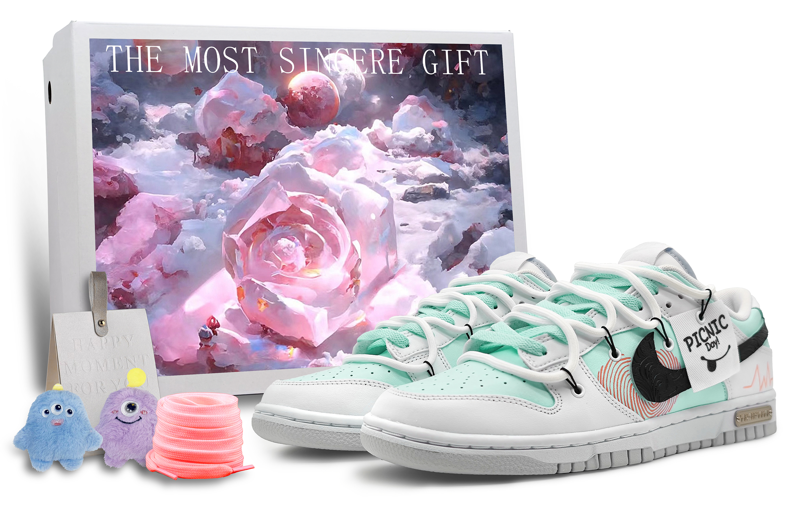 Buy (W) [Sepatu Custom] Nike Dunk Low 'Heart Melody' DH9765-102(Team16-指纹爱心青礼BX)