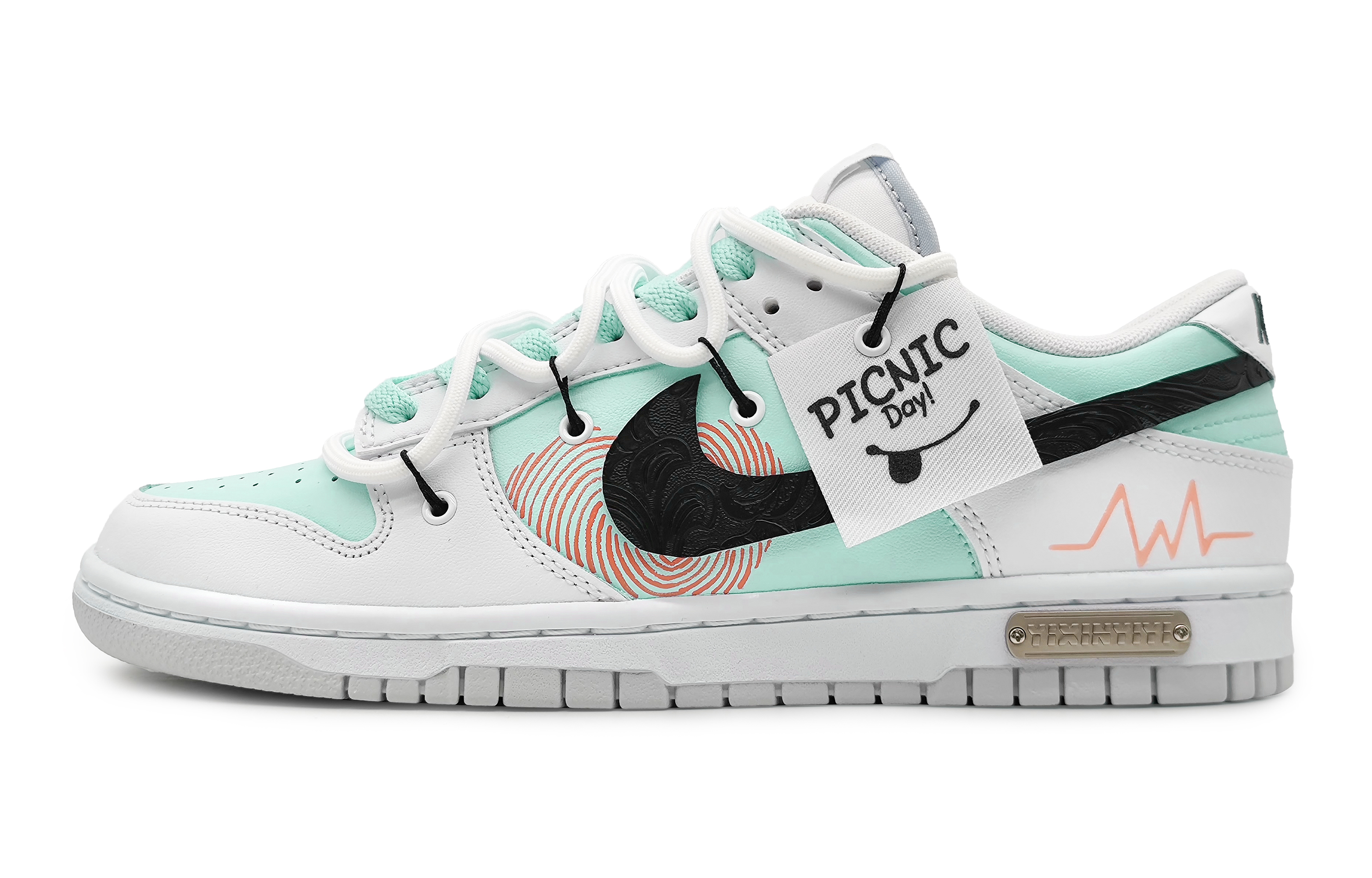 Order (W) [Sepatu Custom] Nike Dunk Low 'Heart Melody' DH9765-102(Team16-指纹爱心青礼BX)
