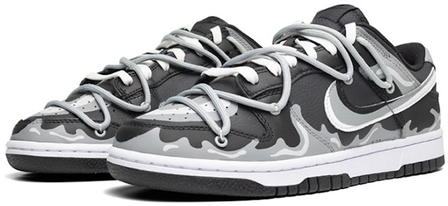 (W) Nike Dunk Low カスタム「ヒートグラデーション」 DH9765-002(Teamfour-女款火浪黑白灰) Lookbook (W) Nike Dunk Low カスタム「ヒートグラデーション」 DH9765-002(Teamfour-女款火浪黑白灰)