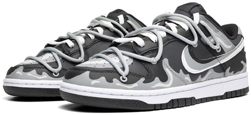 (W) Nike Dunk Low カスタム「ヒートグラデーション」 DH9765-002(Teamfour-女款火浪黑白灰) Lookbook (W) Nike Dunk Low カスタム「ヒートグラデーション」 DH9765-002(Teamfour-女款火浪黑白灰)