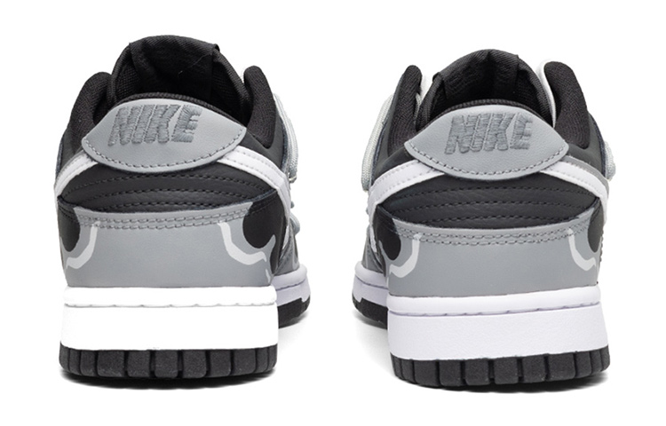 Shop 【定制球鞋】Nike Dunk Low 熱血青春 綁帶 二次元 火浪 熱感應 漸變 復古 休閒 低幫 板鞋 女款 黑白灰