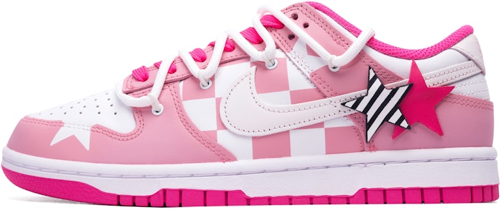 【客製球鞋】 Nike Dunk Low Hot Pink 芭比時代 可愛 個性小眾 防滑耐磨 低筒 板鞋 女款 粉白 Buy 【客製球鞋】 Nike Dunk Low Hot Pink 芭比時代 可愛 個性小眾 防滑耐磨 低筒 板鞋 女款 粉白