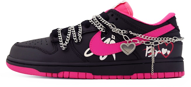 (W) 定制鞋 Nike Dunk Low '粉黑甜心' DZ5196-600(Team63-黑粉甜心SBOX) Buy (W) 定制鞋 Nike Dunk Low '粉黑甜心' DZ5196-600(Team63-黑粉甜心SBOX)