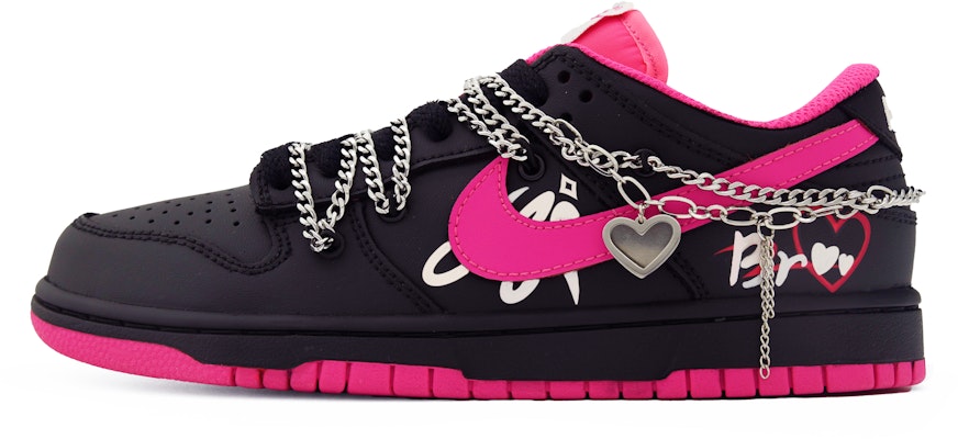 (W) 定制鞋 Nike Dunk Low '粉黑甜心' DZ5196-600(Team63-黑粉甜心SBOX) Buy (W) 定制鞋 Nike Dunk Low '粉黑甜心' DZ5196-600(Team63-黑粉甜心SBOX)