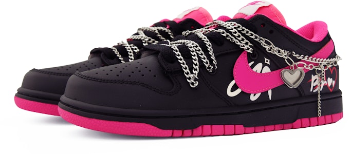(W) 定制鞋 Nike Dunk Low '粉黑甜心' DZ5196-600(Team63-黑粉甜心SBOX) Lookbook (W) 定制鞋 Nike Dunk Low '粉黑甜心' DZ5196-600(Team63-黑粉甜心SBOX)