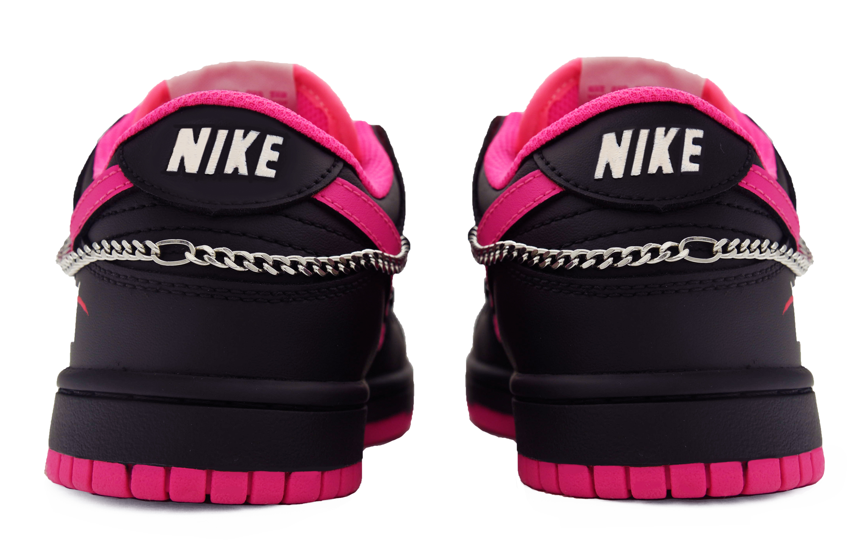 Shop 【客製球鞋】Nike Dunk Low Hot Pink 黑粉甜心 解構 多巴胺 Y2K 芭比 低筒 板鞋 女式 黑粉